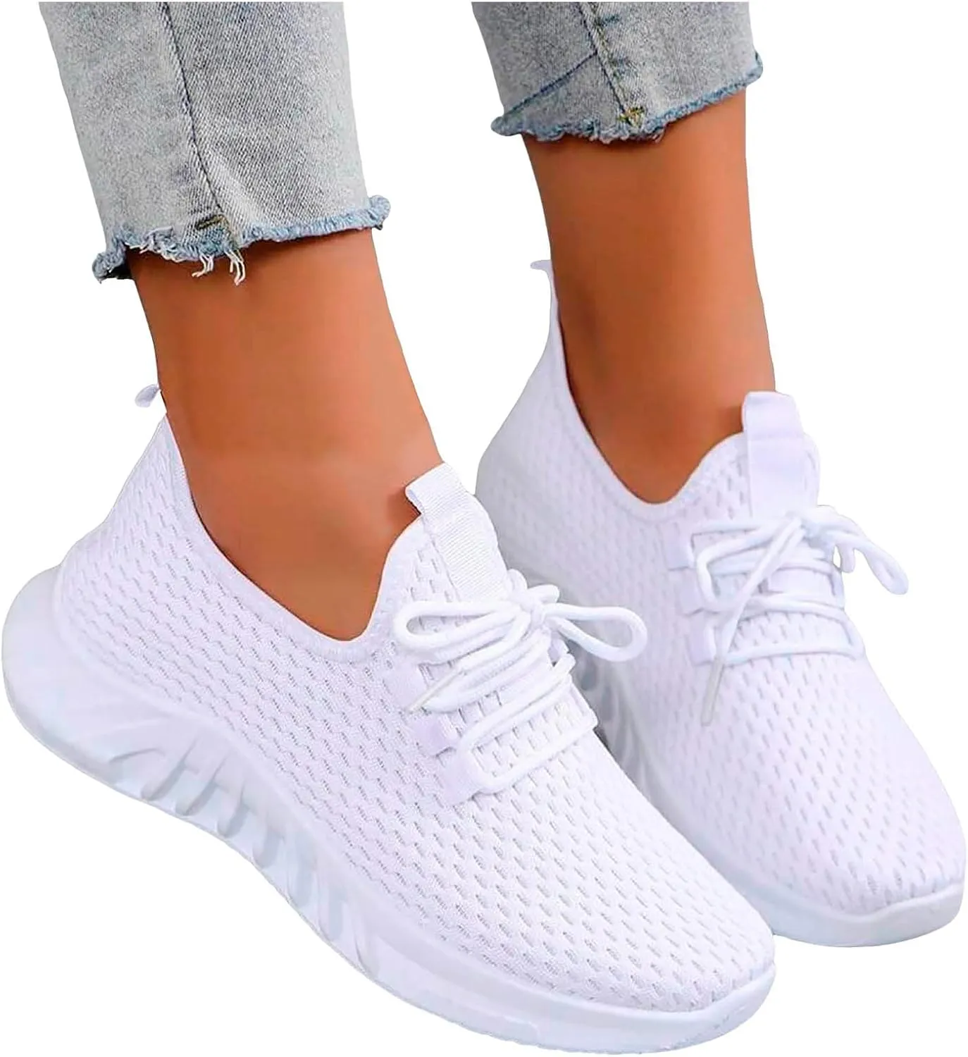 Womens Athletic Shoes Casual Lace Up Platform Sneakers for Women Breathable Walking Sneakers Fashion Running Shoes