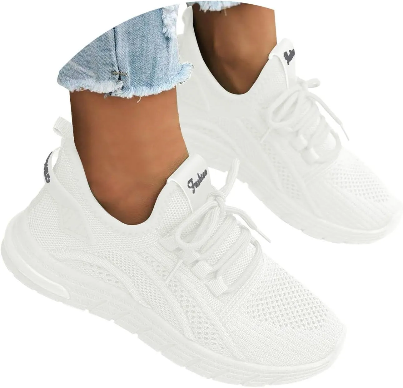 Womens Athletic Shoes Casual Lace Up Platform Sneakers for Women Breathable Walking Sneakers Fashion Running Shoes