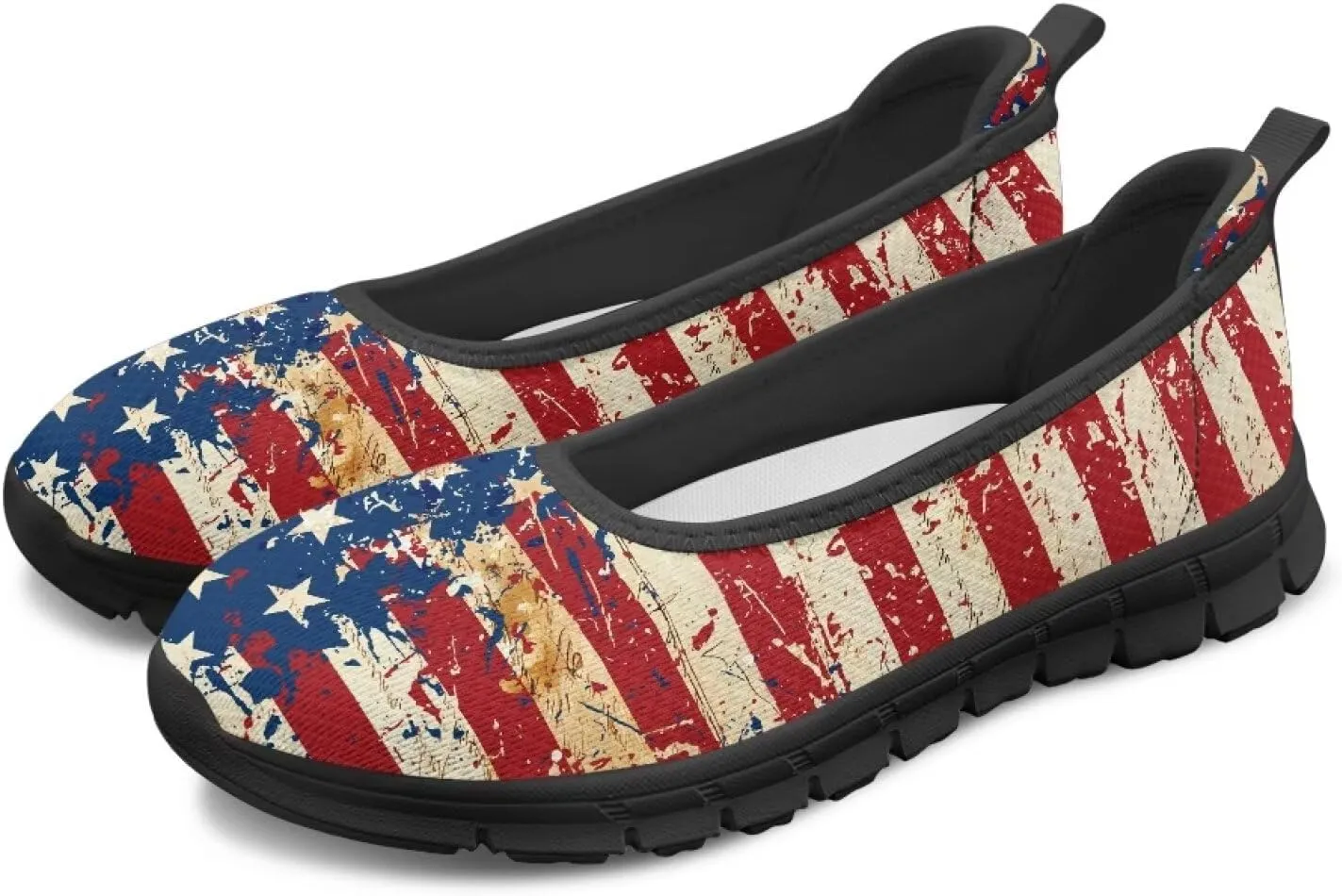 Women's Casual Slip-On Mesh Flat Lighweight Spring Work Shoes for Women with Anti-Slip Sole Size 6-10