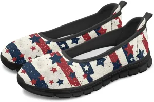 Women's Casual Slip-On Mesh Flat Lighweight Spring Work Shoes for Women with Anti-Slip Sole Size 6-10