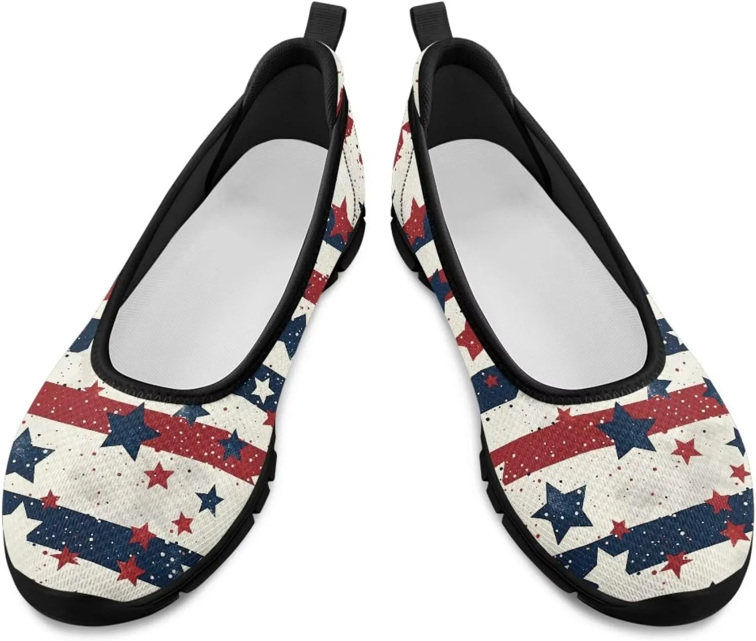 Women's Casual Slip-On Mesh Flat Lighweight Spring Work Shoes for Women with Anti-Slip Sole Size 6-10
