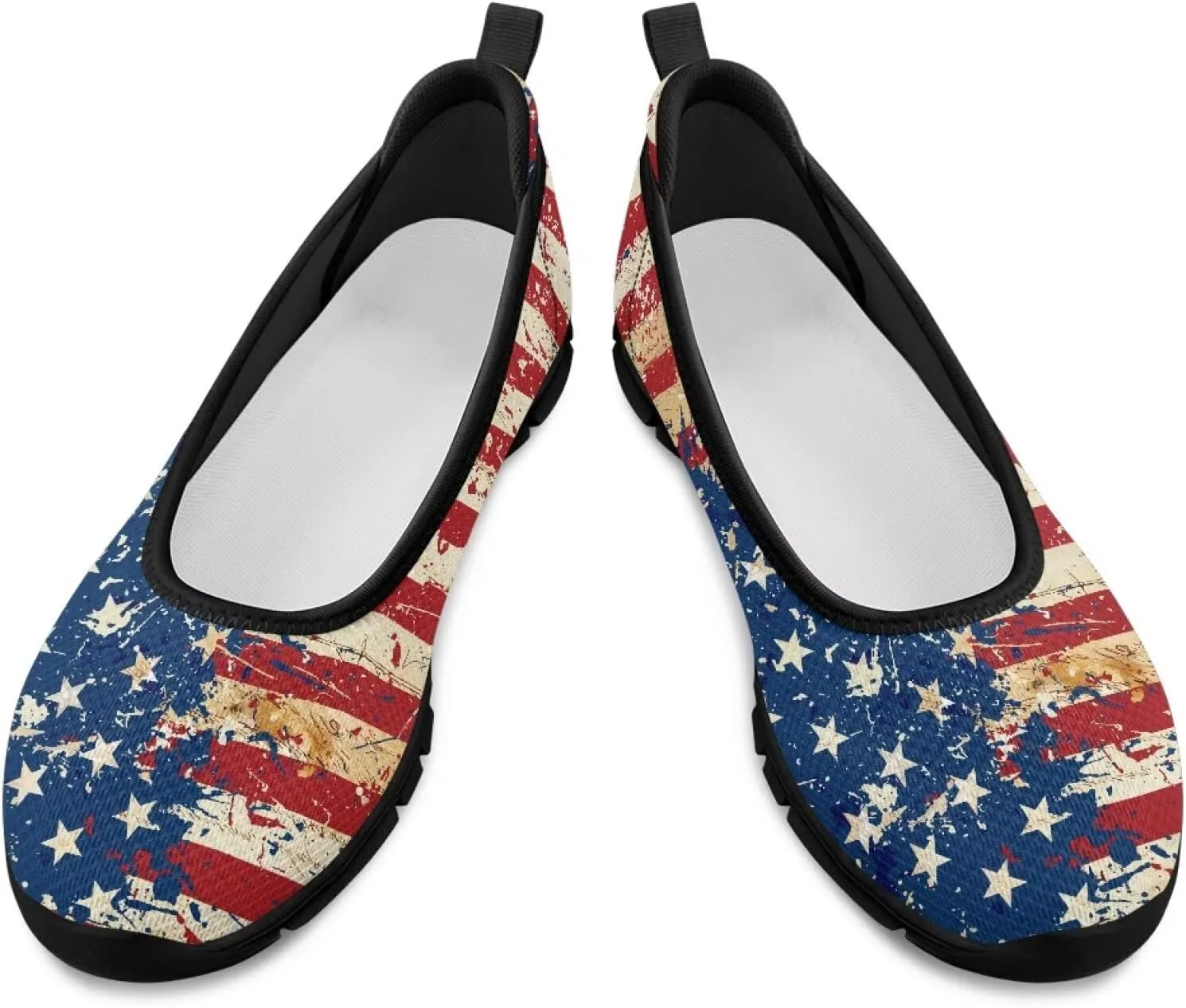 Women's Casual Slip-On Mesh Flat Lighweight Spring Work Shoes for Women with Anti-Slip Sole Size 6-10