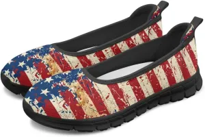 Women's Casual Slip-On Mesh Flat Lighweight Spring Work Shoes for Women with Anti-Slip Sole Size 6-10