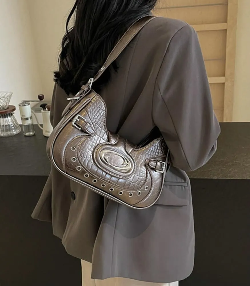 Womens Fashion Shoulder Bags Y2k Purse Handbag PU Leather Hobo Tote Bag Crossbody Bag