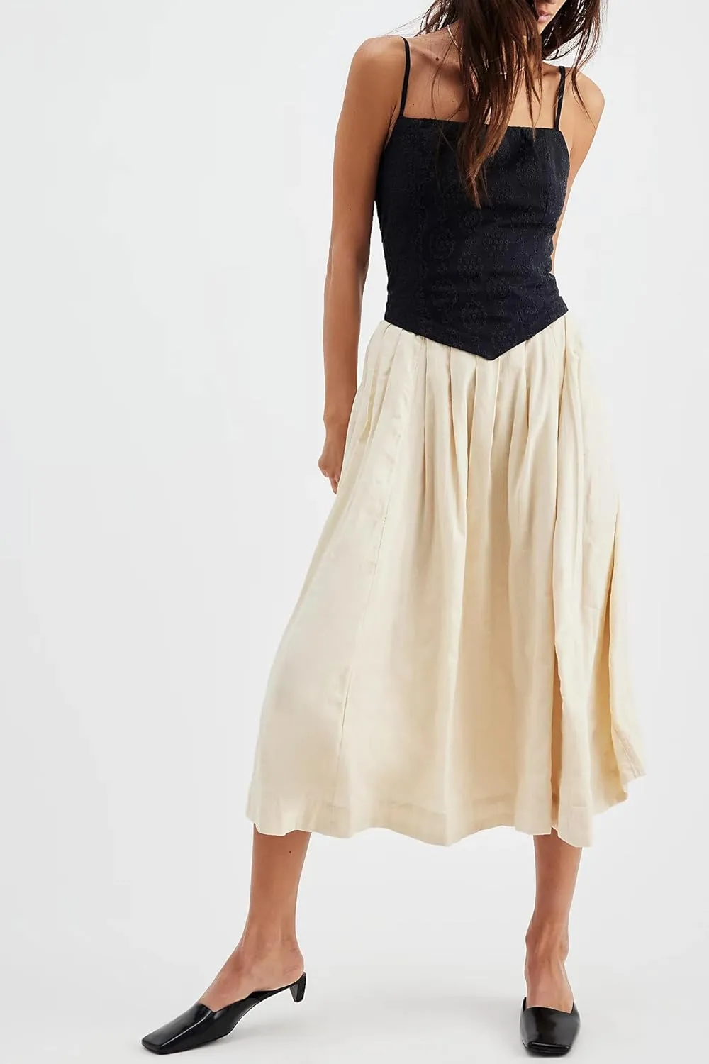 Women's Floral Maxi Beach Dress Summer Hollow Out Eyelet Embroidery Dress Flowy Boho Sundress Backless Long Dresses