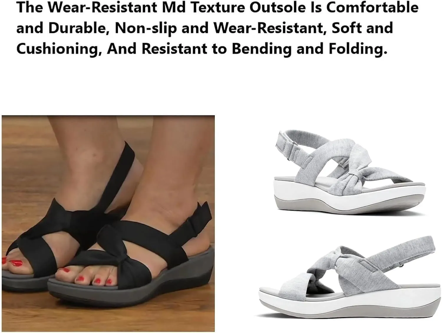 Womens Orthopedic Flats Sport Slippers Ankle Strap Wide Width Arch Support Beach Walking Sandals