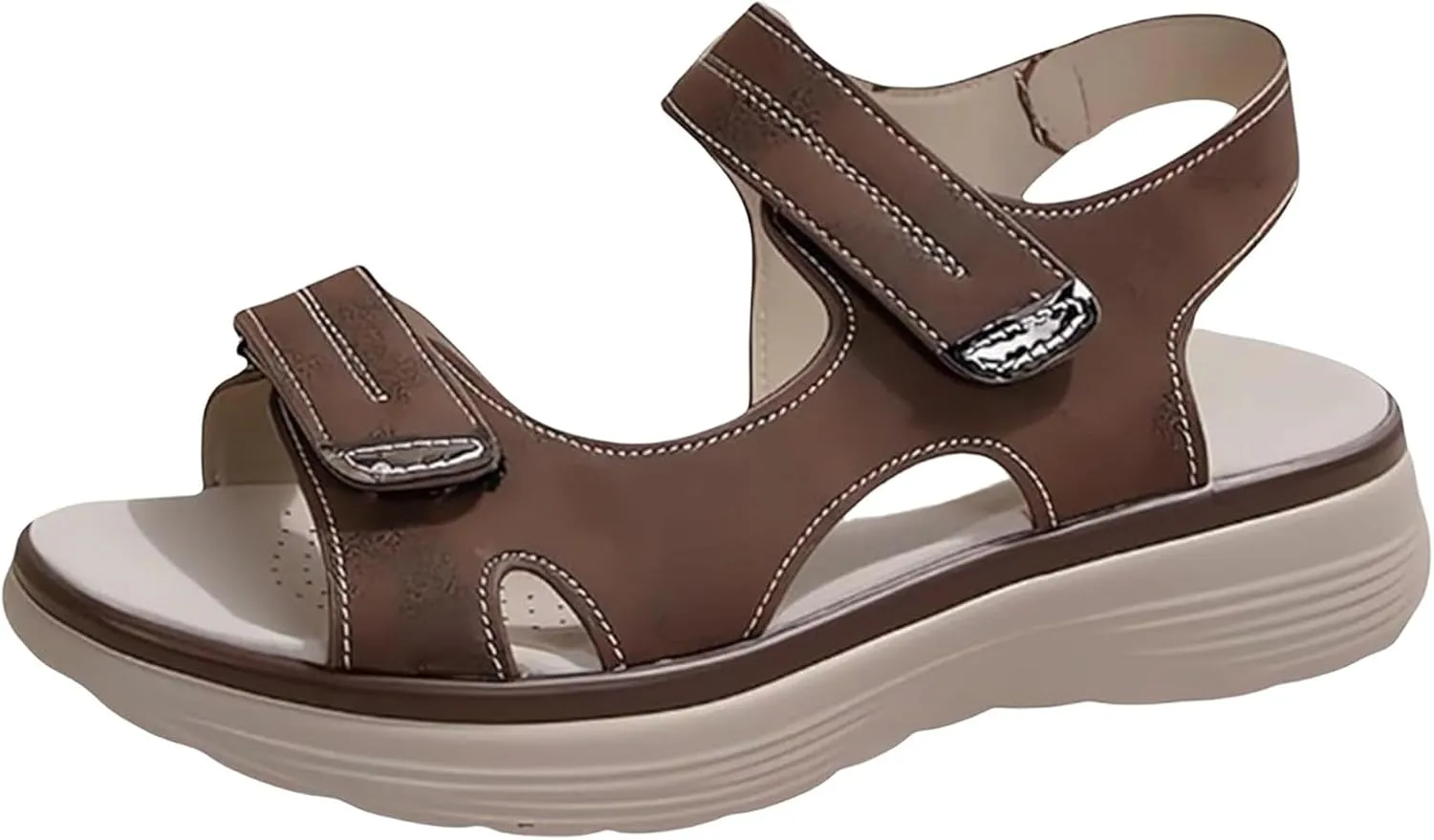 Women's Orthopedic Sandals Comfortable Walking Soft Cushion Foam Sandal Arch Support Shoes Wide Open Toe Shoes