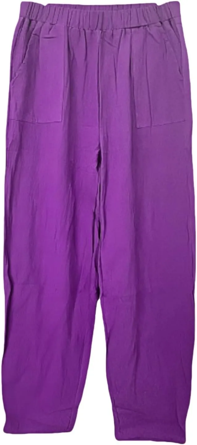 Womens Plus Size Linen Pants 2025 Casual Loose High Waisted Pants Beach Pants Summer Lounge Comfy Trousers with Pockets