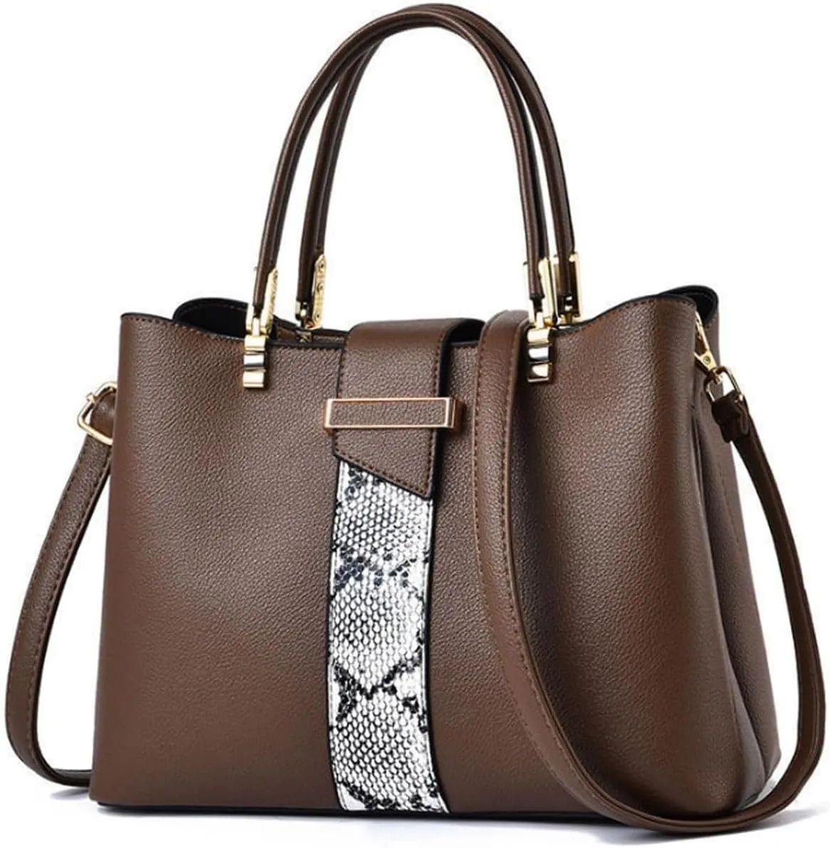 Womens Purses and Handbags PU Leather Shoulder Bag Ladies Designer Top-Handle Satchel Fashion Messenger Tote Bag, Khaki