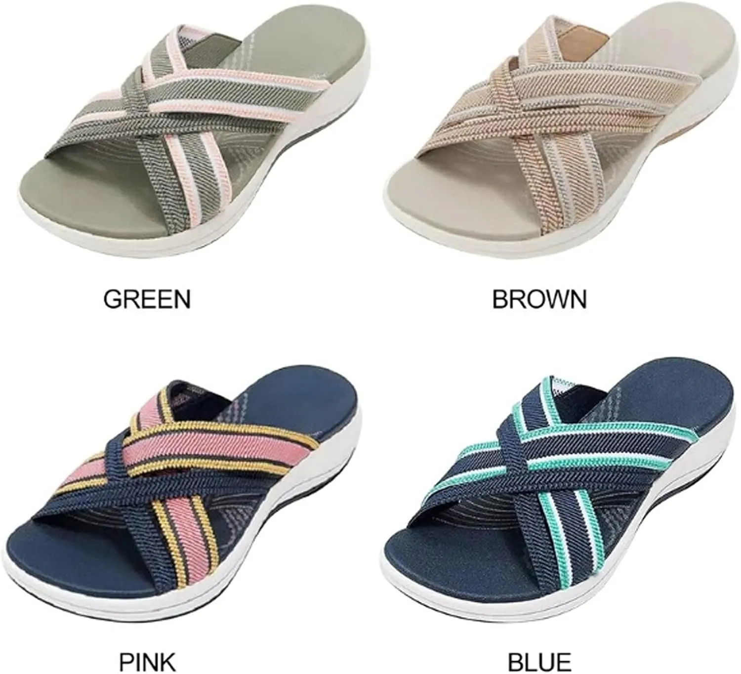 Women's Slippers Wedge Sandals for Women 2025 Plus Size Flat Slippers Summer Beach Sandals Breathable Comfortable Fishmouth Flying Weaving Shoes