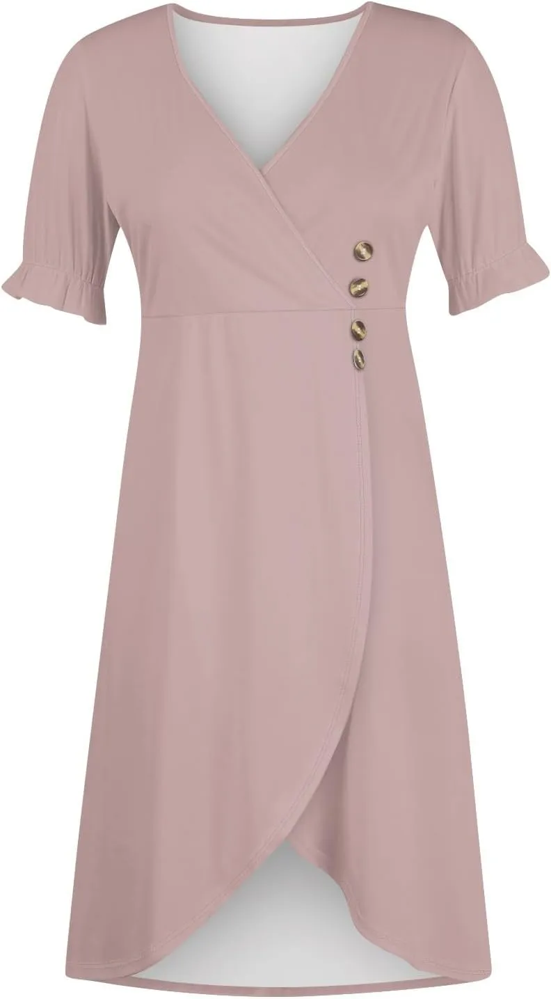 Womens Summer Dresses Ethnic Style Midi Dresses for Women Puff Sleeve Womens Summer Dresses Summer