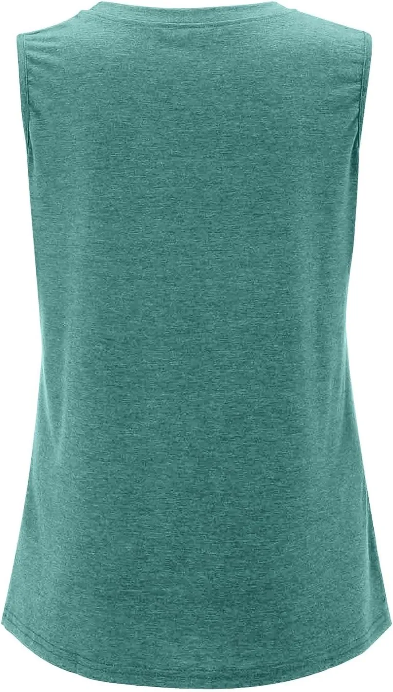 Womens Tank Tops Summer T Shirts Sleeveless Casual Loose Tunic Blouses