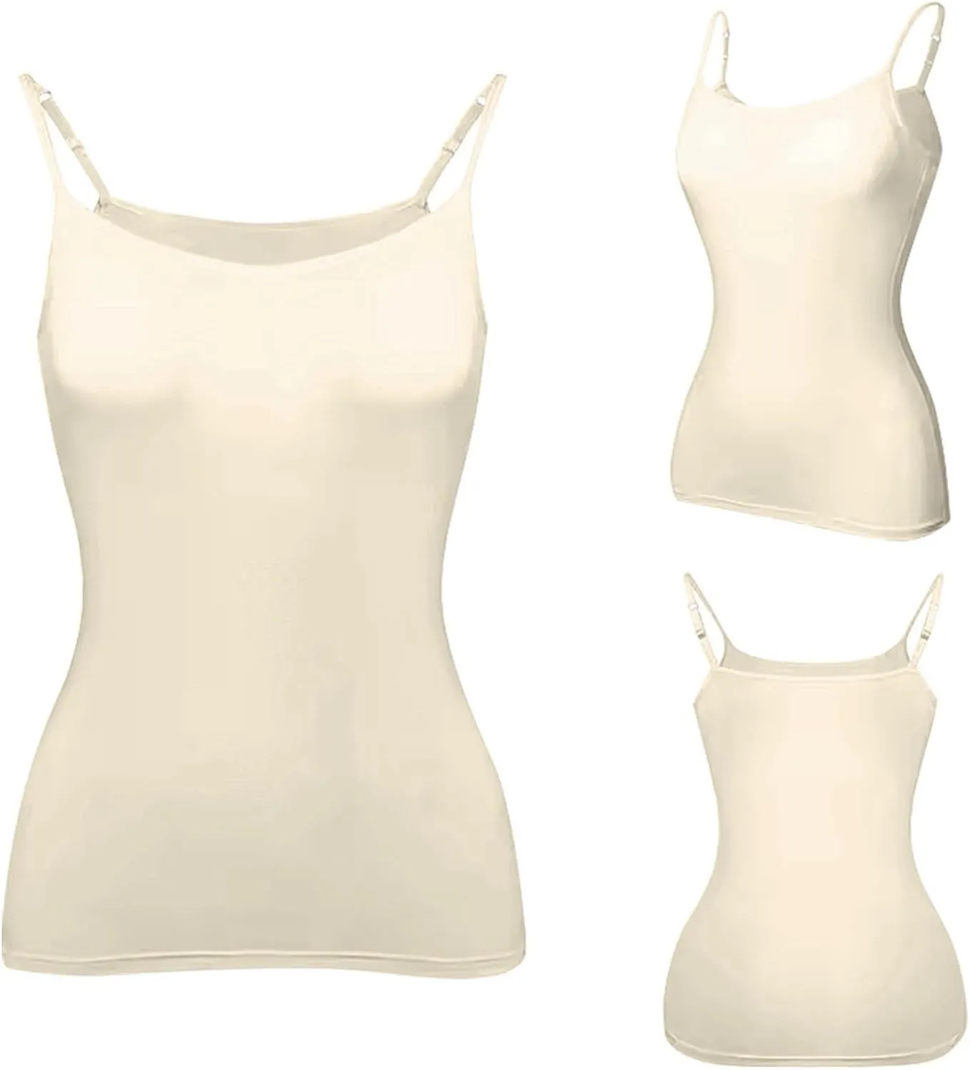 Womens Tank Tops with Built in Bras Adjustable Spaghetti Strap Cami Tops Workout Shelf Bra Tank Top Basic Undershirts