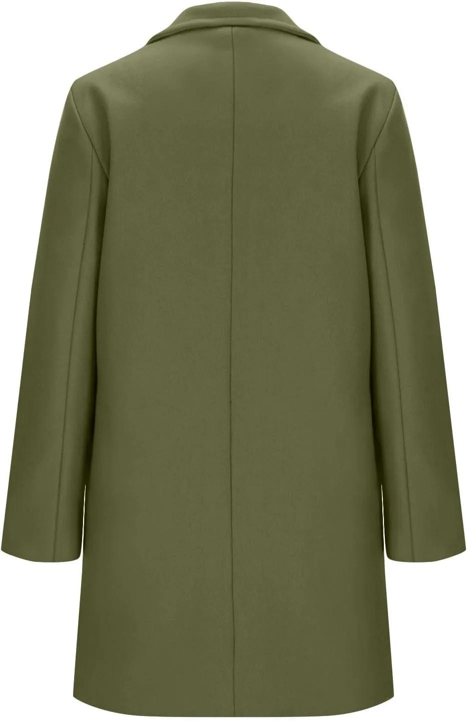 Women's Winter Wool Blend Pea Coat Single Breasted Casual Trench Coats Overcoat Long Elegant Coats Slim Fit Jackets