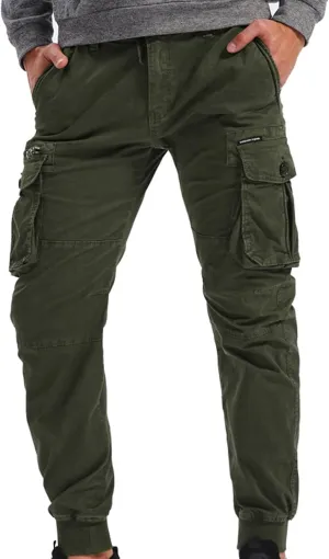 Work Pants Men Regular Tapered Cargo Pants Joggers Slim Fit Stretch Lightweight Outdoor Casual Pants with Pockets