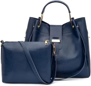 YAQUNICER Women Soft Synthetic PU Leather Ladies Satchel Crossbody Hobo 2pcs Simplicity Handbags Shoulder Clutches