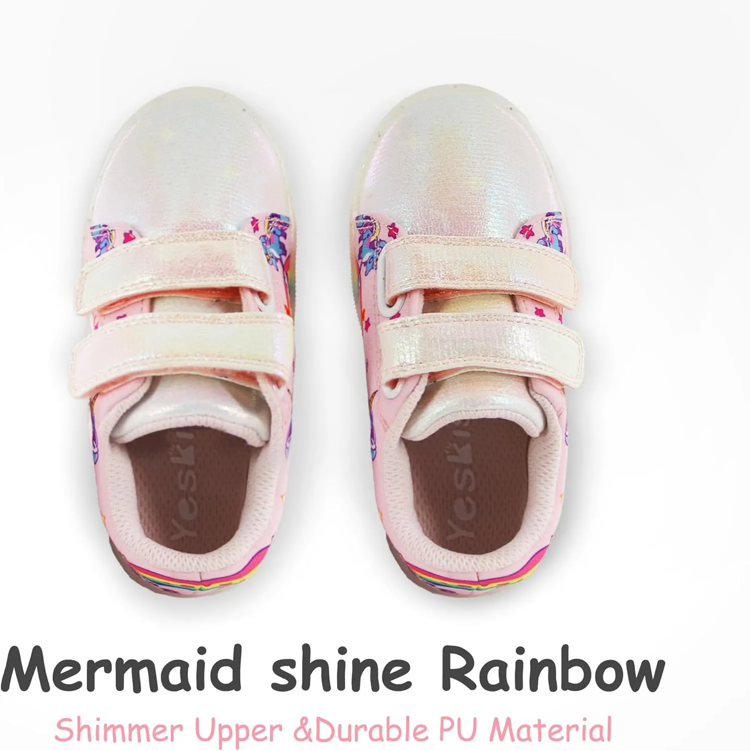YESKIS Boys Girls Light Up Sneakers LED Flashing Vivaki Cartoon Barefoot Canvas Walking Tennis Shoes for Toddler Little Kid