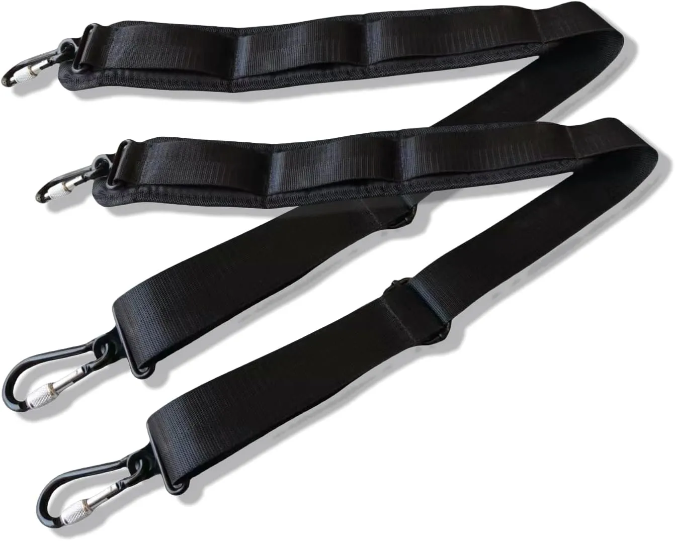 Yinfente 2pcs Replacement Shoulder Strap Padded Universal Adjustable Bag Strap Metal Hooks Briefcase Laptop Bag Duffel Camera (Style-1)
