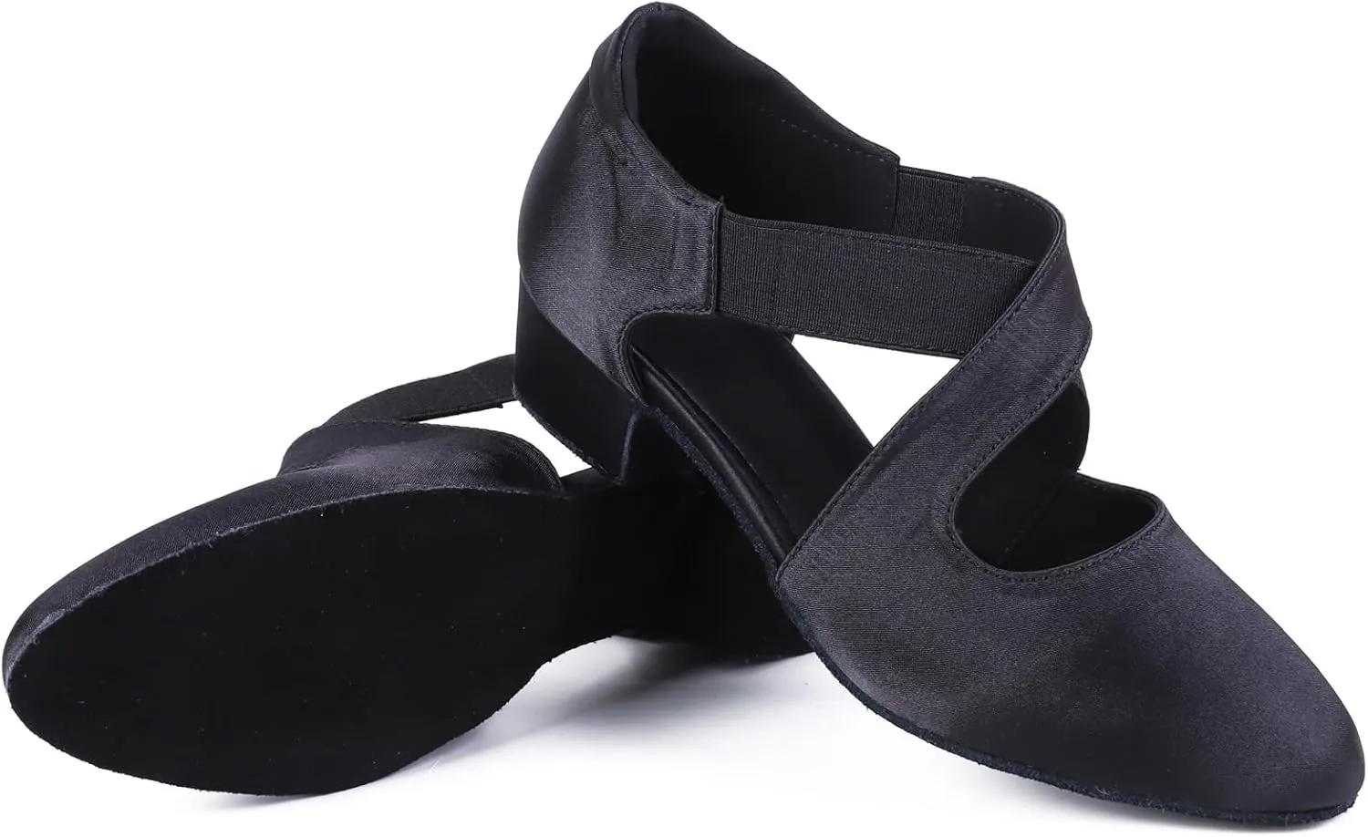 Yokala Ballroom Dance Shoes Women Closed Toe Low Heel Latin Salsa Swing Social Practice Dancing Sandals 1.5" Heel S05