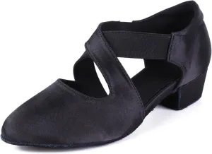 Yokala Ballroom Dance Shoes Women Closed Toe Low Heel Latin Salsa Swing Social Practice Dancing Sandals 1.5" Heel S05