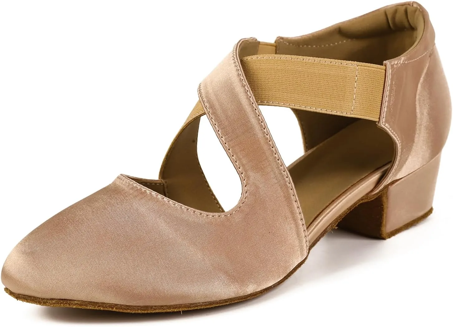 Yokala Ballroom Dance Shoes Women Closed Toe Low Heel Latin Salsa Swing Social Practice Dancing Sandals 1.5" Heel S05