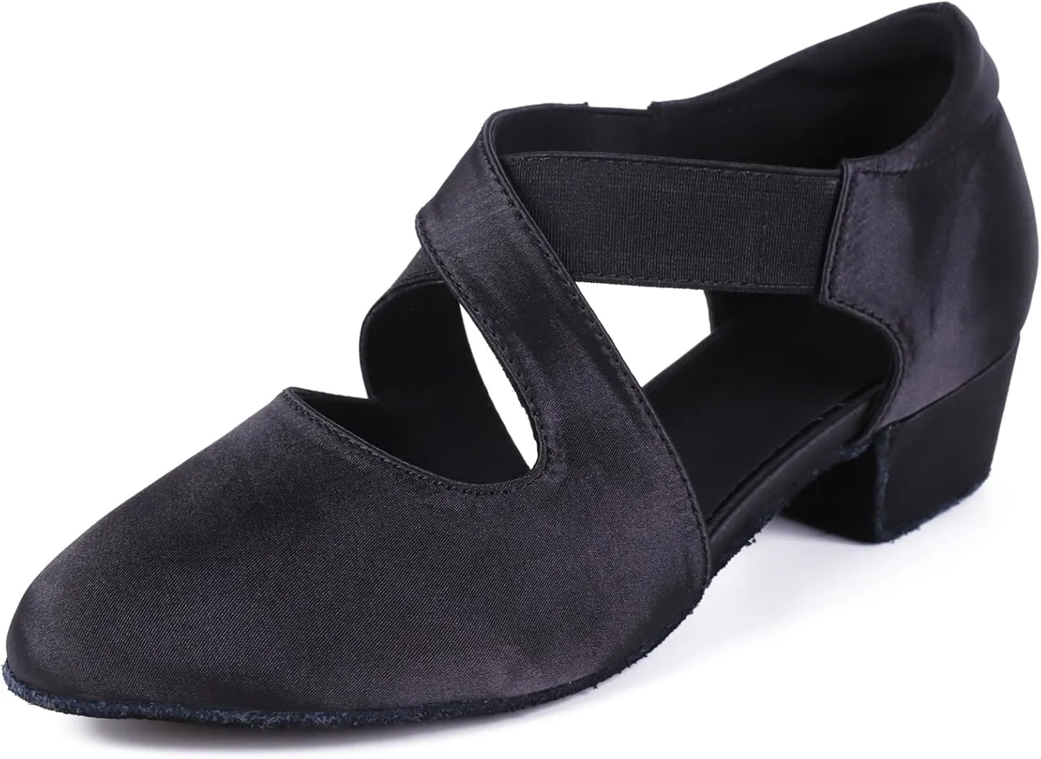 Yokala Ballroom Dance Shoes Women Closed Toe Low Heel Latin Salsa Swing Social Practice Dancing Sandals 1.5" Heel S05