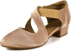 Yokala Ballroom Dance Shoes Women Closed Toe Low Heel Latin Salsa Swing Social Practice Dancing Sandals 1.5" Heel S05