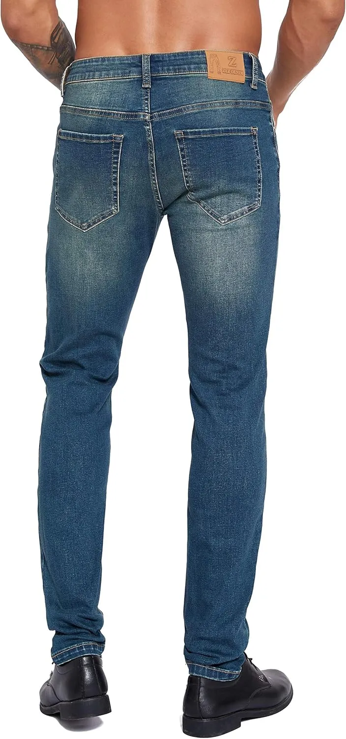 ZLZ Jeans Pants Slim Fit, Younger-Looking Fashionable Colorful Comfy Stretch Jeans Pants for Men, Skinny Jeans Stretch Fit ??