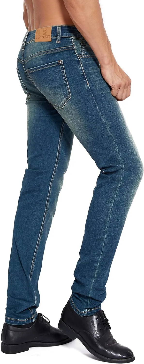 ZLZ Jeans Pants Slim Fit, Younger-Looking Fashionable Colorful Comfy Stretch Jeans Pants for Men, Skinny Jeans Stretch Fit ??