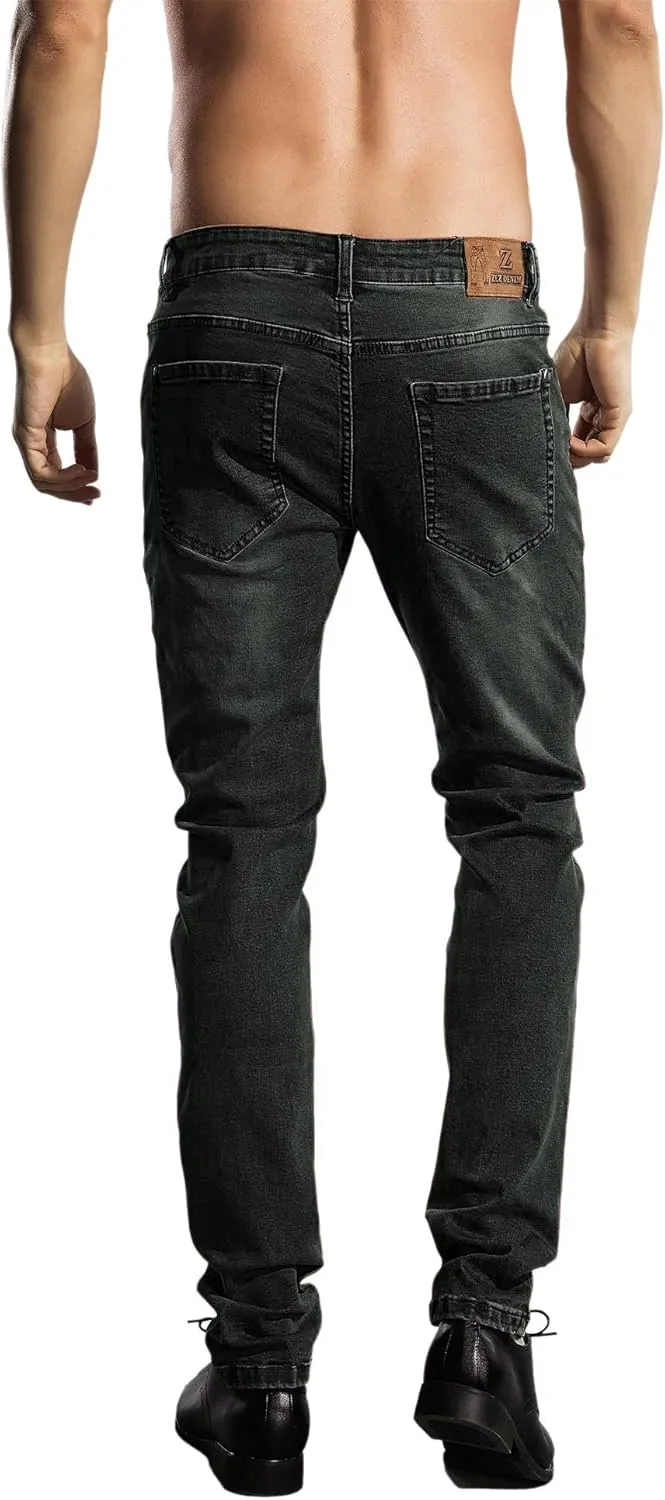 ZLZ Jeans Pants Slim Fit, Younger-Looking Fashionable Colorful Comfy Stretch Jeans Pants for Men, Skinny Jeans Stretch Fit ??